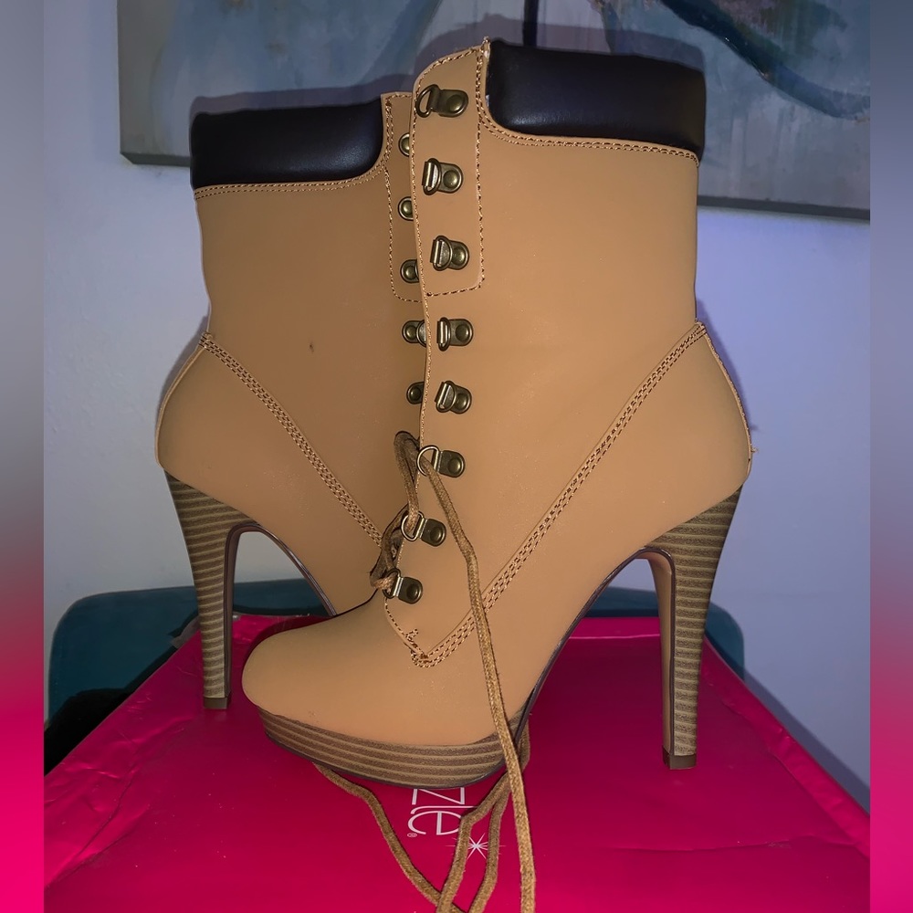 Lace up booties